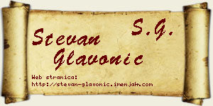 Stevan Glavonić vizit kartica